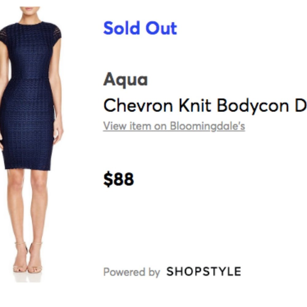 AQUA Chevron Knit Bodycon Dress - Picture 4 of 4